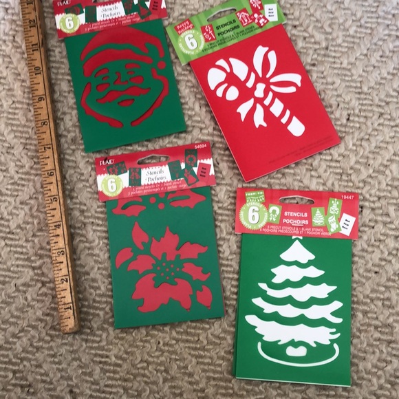 NWOT Christmas stencil grab bag -10 mystery X-mas stencils - Picture 4 of 8